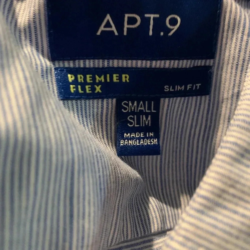 NWT Apt. 9  Men’s Button Down Blouse Size Small Slim - Picture 6 of 6
